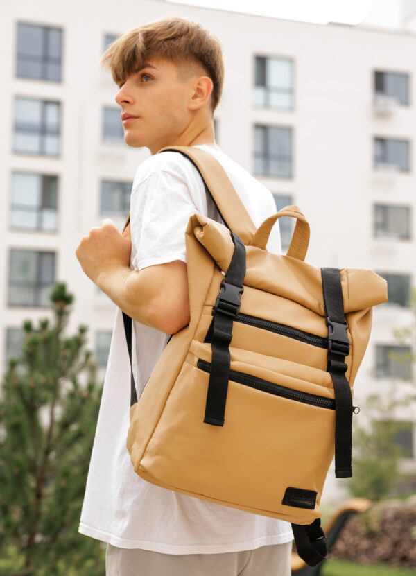 Мужской рюкзак роллтоп Sambag RollTop LTT бежевый