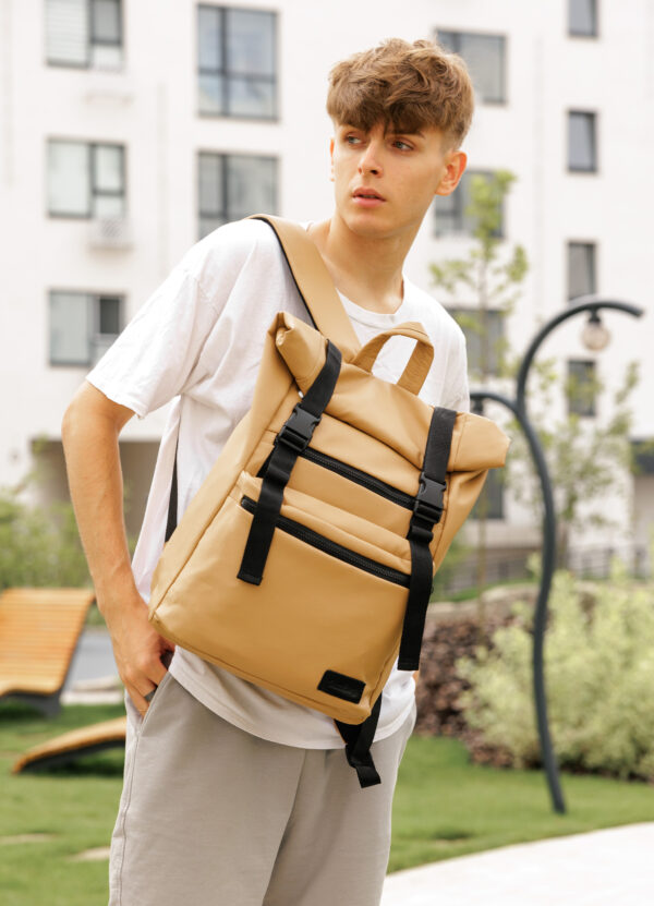Мужской рюкзак роллтоп Sambag RollTop LTT бежевый