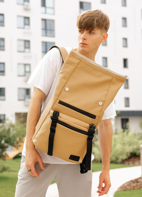 Мужской рюкзак роллтоп Sambag RollTop LTT бежевый