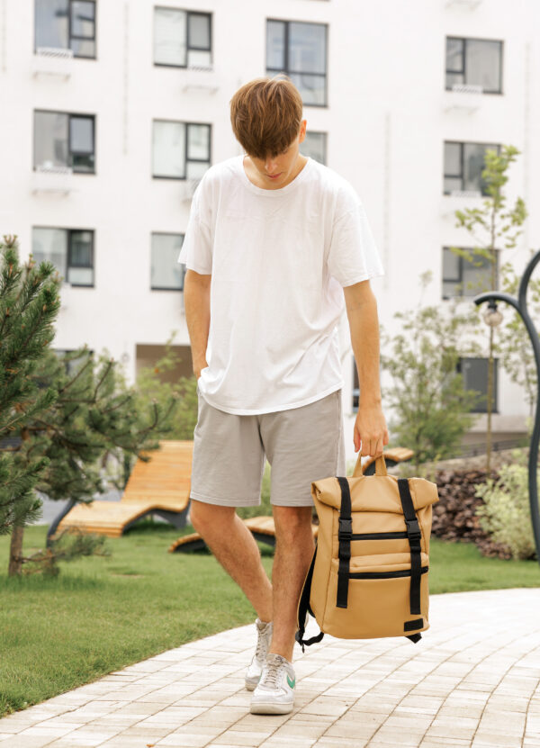 Мужской рюкзак роллтоп Sambag RollTop LTT бежевый