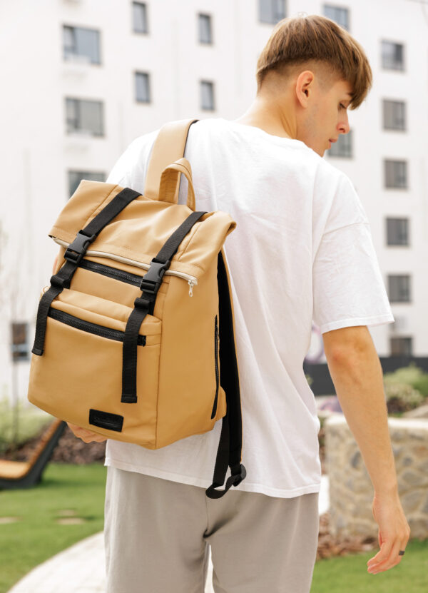 Мужской рюкзак роллтоп Sambag RollTop LTT бежевый