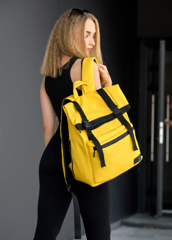Женский рюкзак для ноутбука Sambag RollTop LTT желтый