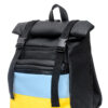Рюкзак роллтоп чоловічий Sambag RollTop LTH чорний з прапором України