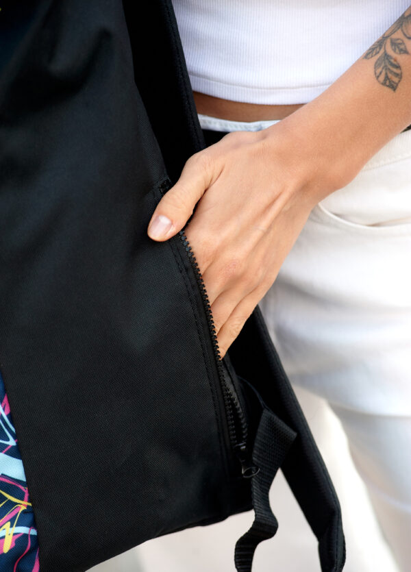 Женский рюкзак роллтоп для ноутбука Sambag RollTop тканевый черный