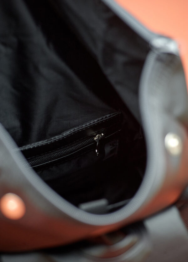 Женский рюкзак для ноутбука Sambag RollTop LTT черный с принтом