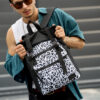 Рюкзак чоловічий Sambag RollTop ZARD чорний з принтом