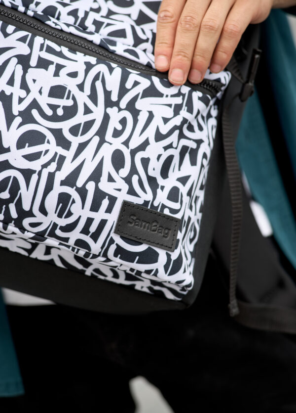 Рюкзак чоловічий Sambag RollTop ZARD чорний з принтом