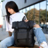 Рюкзак жіночий Sambag RollTop Milton чорний