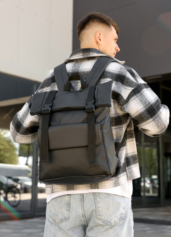 Мужской рюкзак роллтоп Sambag RollTop Milton черный