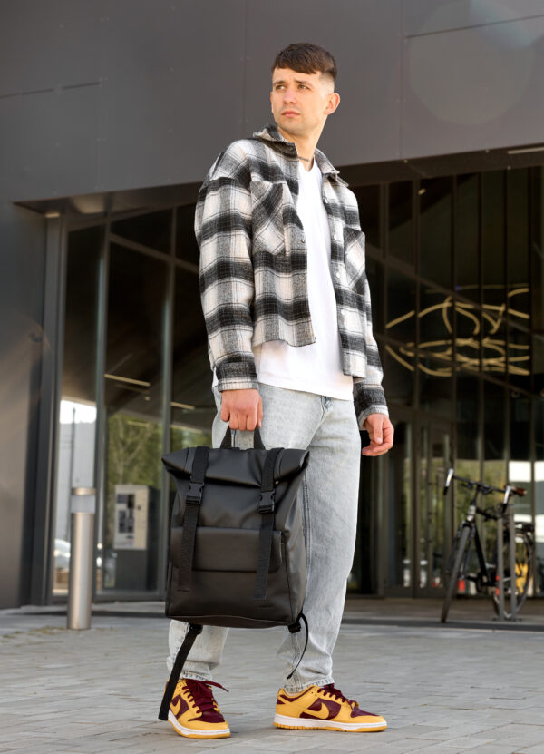 Мужской рюкзак роллтоп Sambag RollTop Milton черный