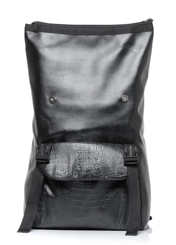 Рюкзак роллтоп жіночий RollTop Milton крокодил чорний