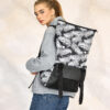Рюкзак роллтоп жіночий RollTop Milton чорний з принтом