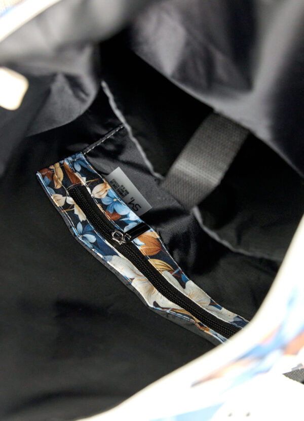 Рюкзак роллтоп жіночий RollTop Milton з принтом молочний