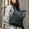 Рюкзак роллтоп жіночий Sambag RollTop KZN з принтом чорний