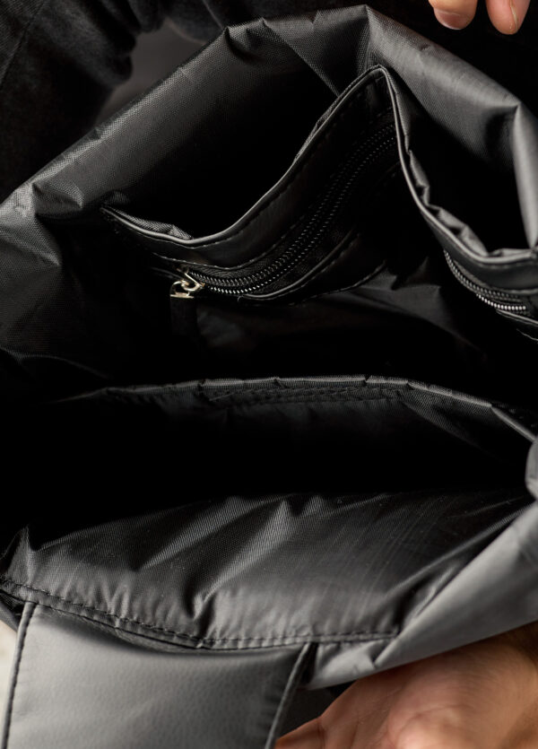 Рюкзак роллтоп чоловічий Sambag RollTop KZN чорний з принтом