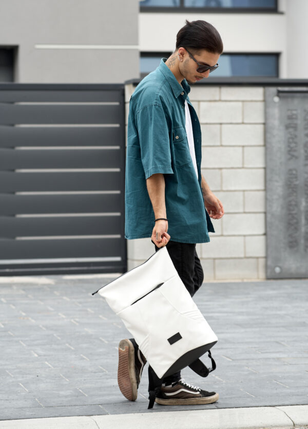 Рюкзак роллтоп чоловічий Sambag RollTop X білий