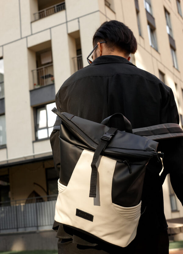 Рюкзак роллтоп чоловічий Sambag RollTop X чорний із сірим