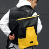 Рюкзак роллтоп чоловічий Sambag RollTop X чорний з жовтим