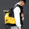 Рюкзак роллтоп чоловічий Sambag RollTop X чорний з жовтим