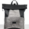 Женский рюкзак роллтоп Sambag RollTop MQN черный с серебряным