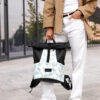 Женский рюкзак роллтоп Sambag RollTop X черно-белый с принтом