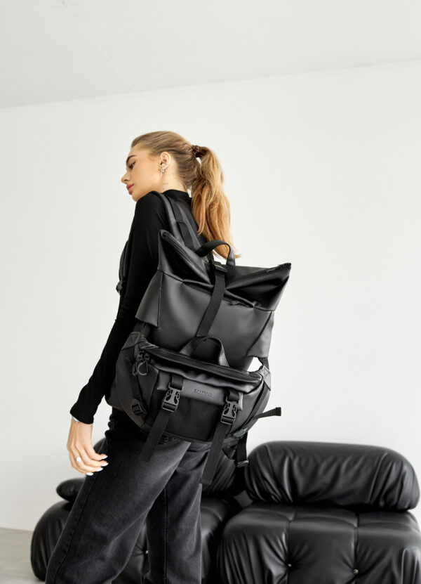 Женский рюкзак роллтоп Sambag RollTop Double черный