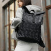 Женский рюкзак роллтоп Sambag RollTop Double черный принт