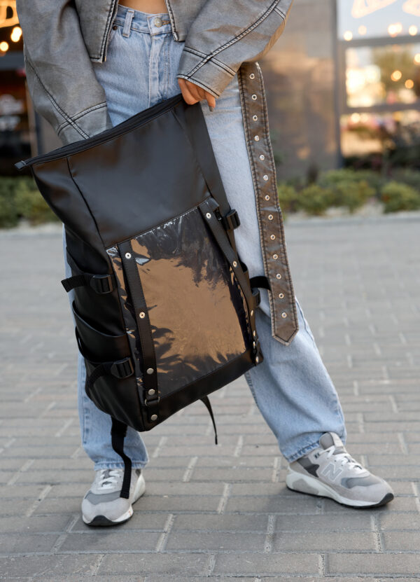 Женский рюкзак Sambag RollTop Hacking черный