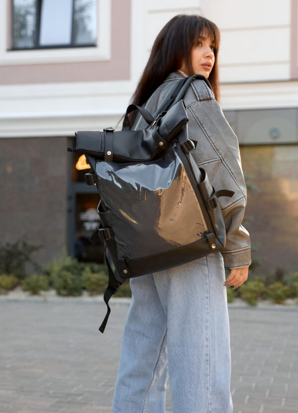 Женский рюкзак Sambag RollTop Hacking черный