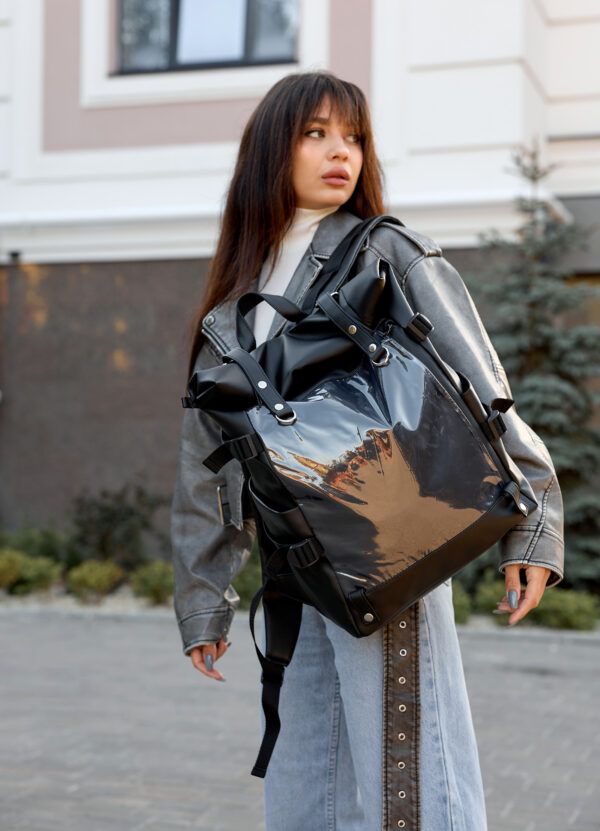 Женский рюкзак Sambag RollTop Hacking черный