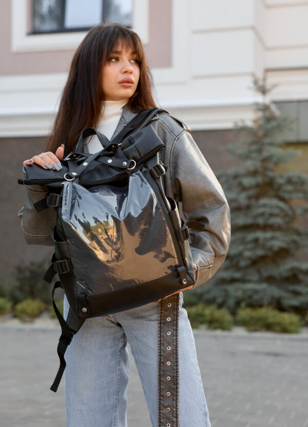 Женский рюкзак Sambag RollTop Hacking черный