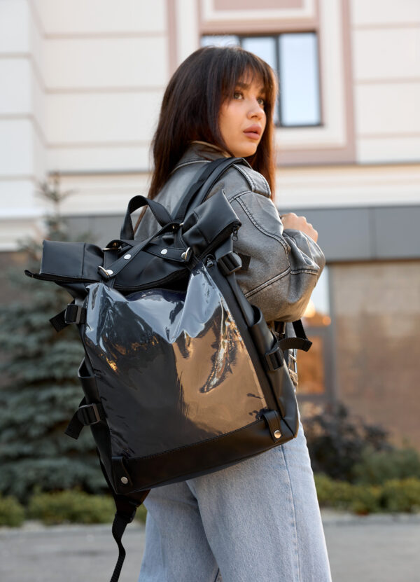 Женский рюкзак Sambag RollTop Hacking черный