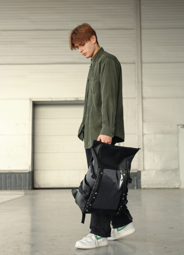 Рюкзак чоловічий Sambag RollTop Hacking чорний