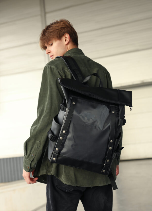 Рюкзак чоловічий Sambag RollTop Hacking чорний