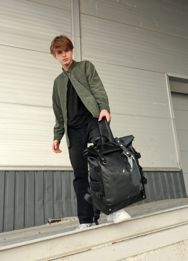 Рюкзак чоловічий Sambag RollTop Hacking чорний