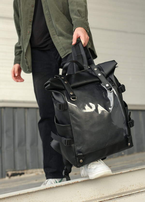 Рюкзак чоловічий Sambag RollTop Hacking чорний