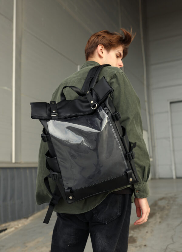 Рюкзак чоловічий Sambag RollTop Hacking чорний