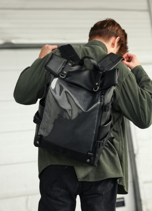 Рюкзак чоловічий Sambag RollTop Hacking чорний