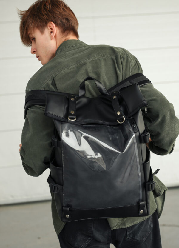 Рюкзак чоловічий Sambag RollTop Hacking чорний