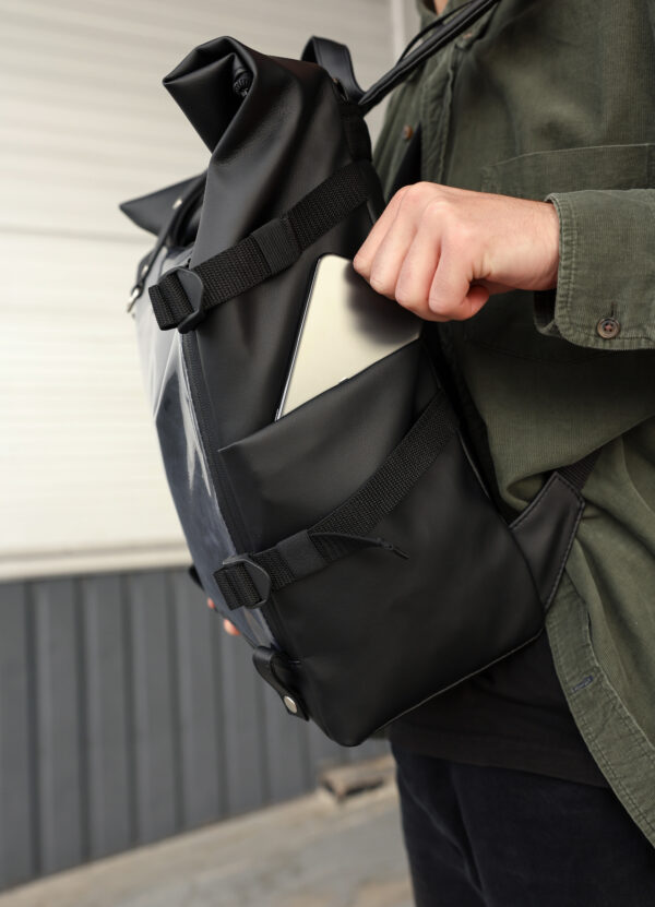 Рюкзак чоловічий Sambag RollTop Hacking чорний