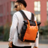 Рюкзак чоловічий Sambag RollTop Hacking чорний з помаранчевим