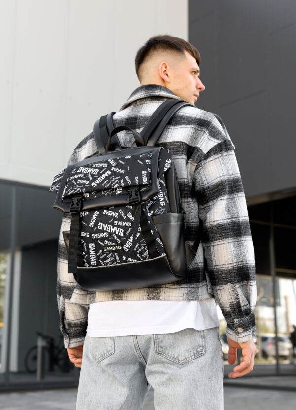 Рюкзак чоловічий Sambag Aura принт чорний