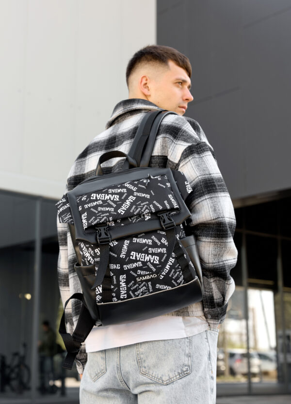 Рюкзак чоловічий Sambag Aura принт чорний