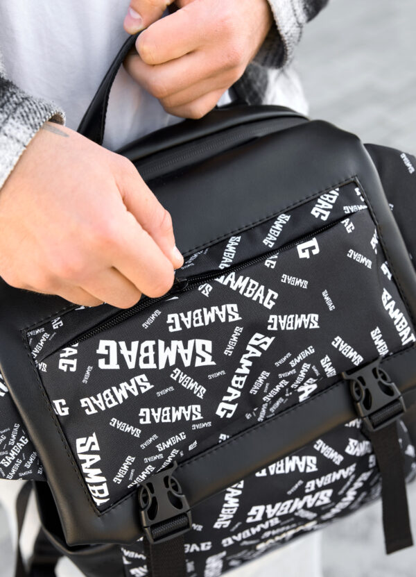 Рюкзак чоловічий Sambag Aura принт чорний