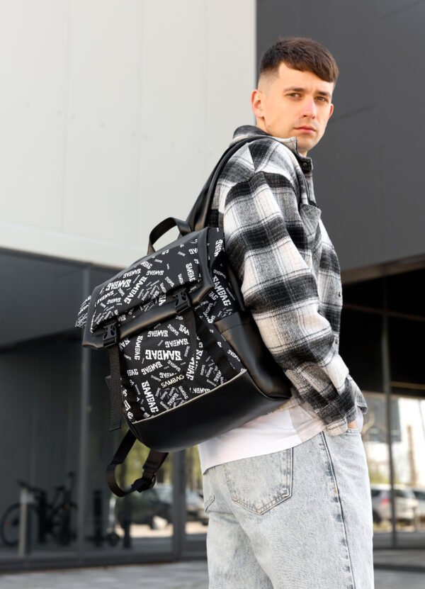 Рюкзак чоловічий Sambag Aura принт чорний