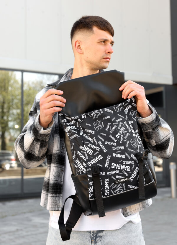 Рюкзак чоловічий Sambag Aura принт чорний