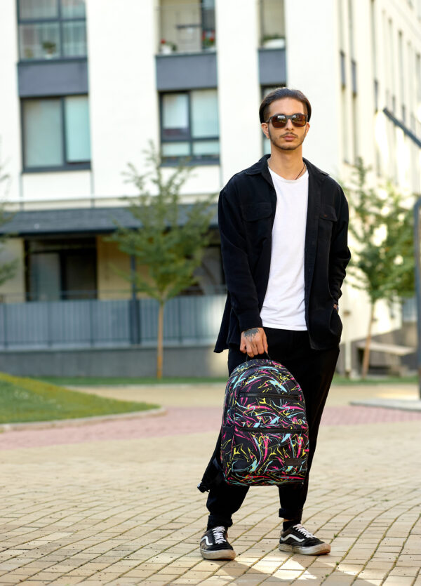 Мужской рюкзак Sambag Zard LKT с черным принтом