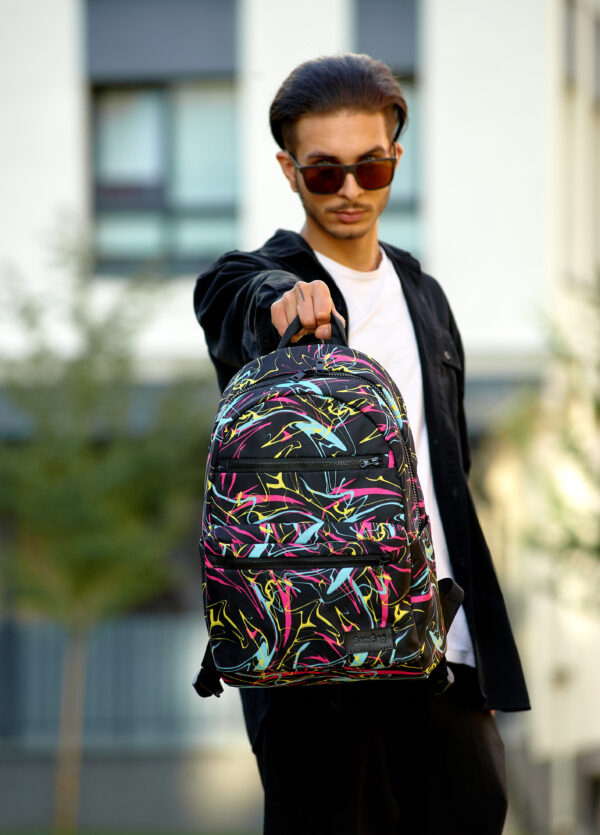 Мужской рюкзак Sambag Zard LKT с черным принтом