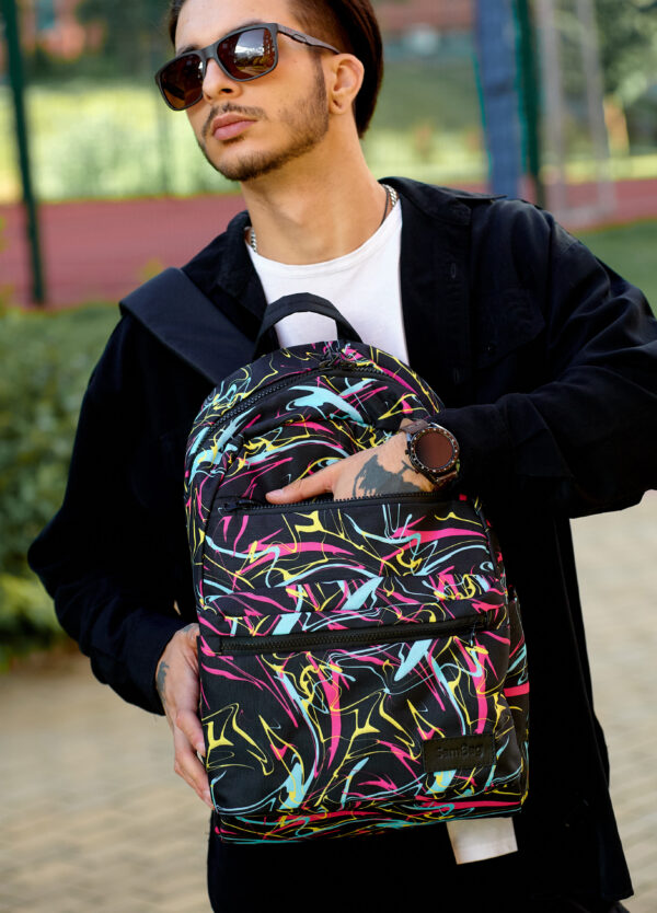 Мужской рюкзак Sambag Zard LKT с черным принтом