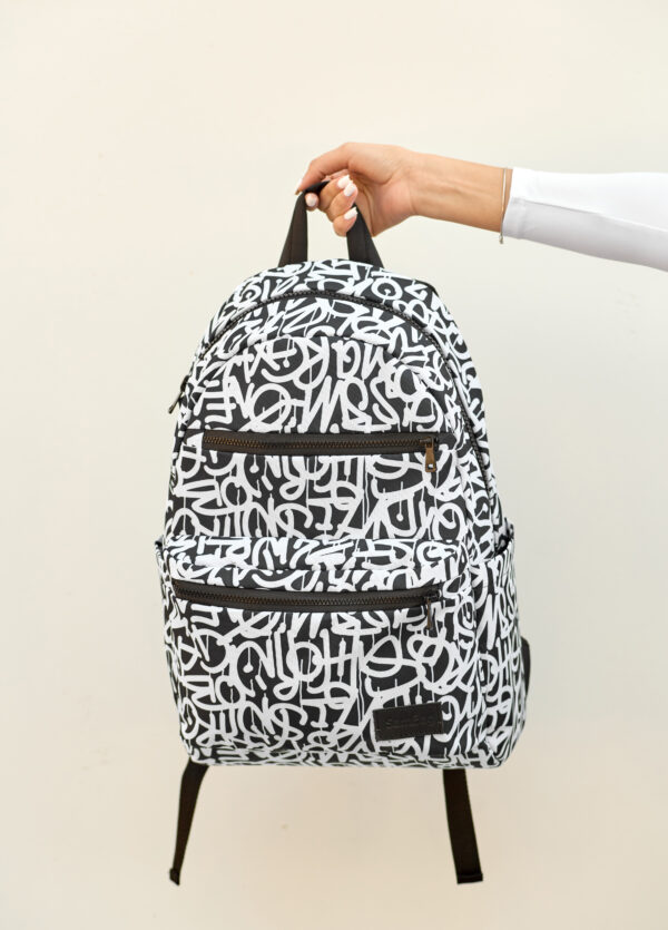 Рюкзак жіночий Sambag Zard LK Graphity чорний з білим